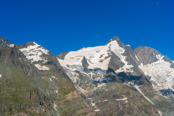 ponorama of grossglockner highest peak of Austria in europe.