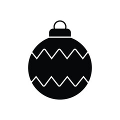 Christmas icon for ball and bulb