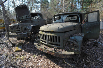 Abandoned radioactive vehicles
