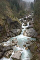 Obraz premium creek between the mountains in georgia