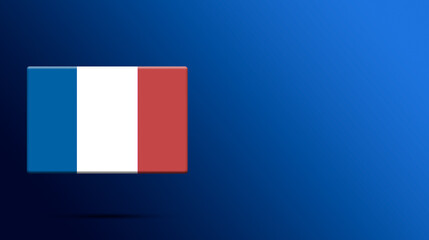 France flag 3d render. National flag