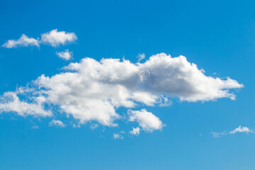 Blue sky with white cloud on a sunny day
