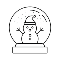 Christmas icon for snowglobe and snowball