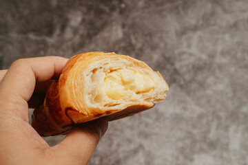 hand with bread