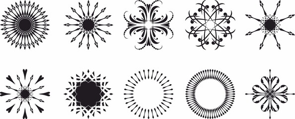 Obraz premium decorative element and mandala set 