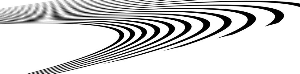 Abstract wavy, waving, billowy lines vector element