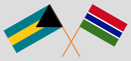 Crossed flags of the Bahamas and the Gambia