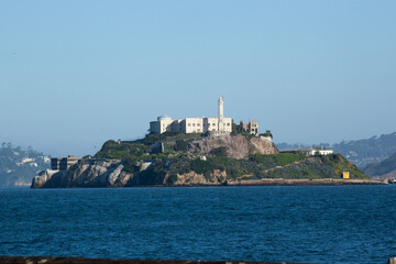 Alcatraz island in the bay