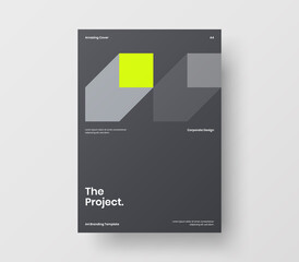 Abstract corporate identity report cover. Geometric vector business presentation design layout. Amazing company illustration brochure template.