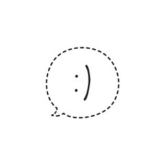 Speech Bubble Smile Lettering