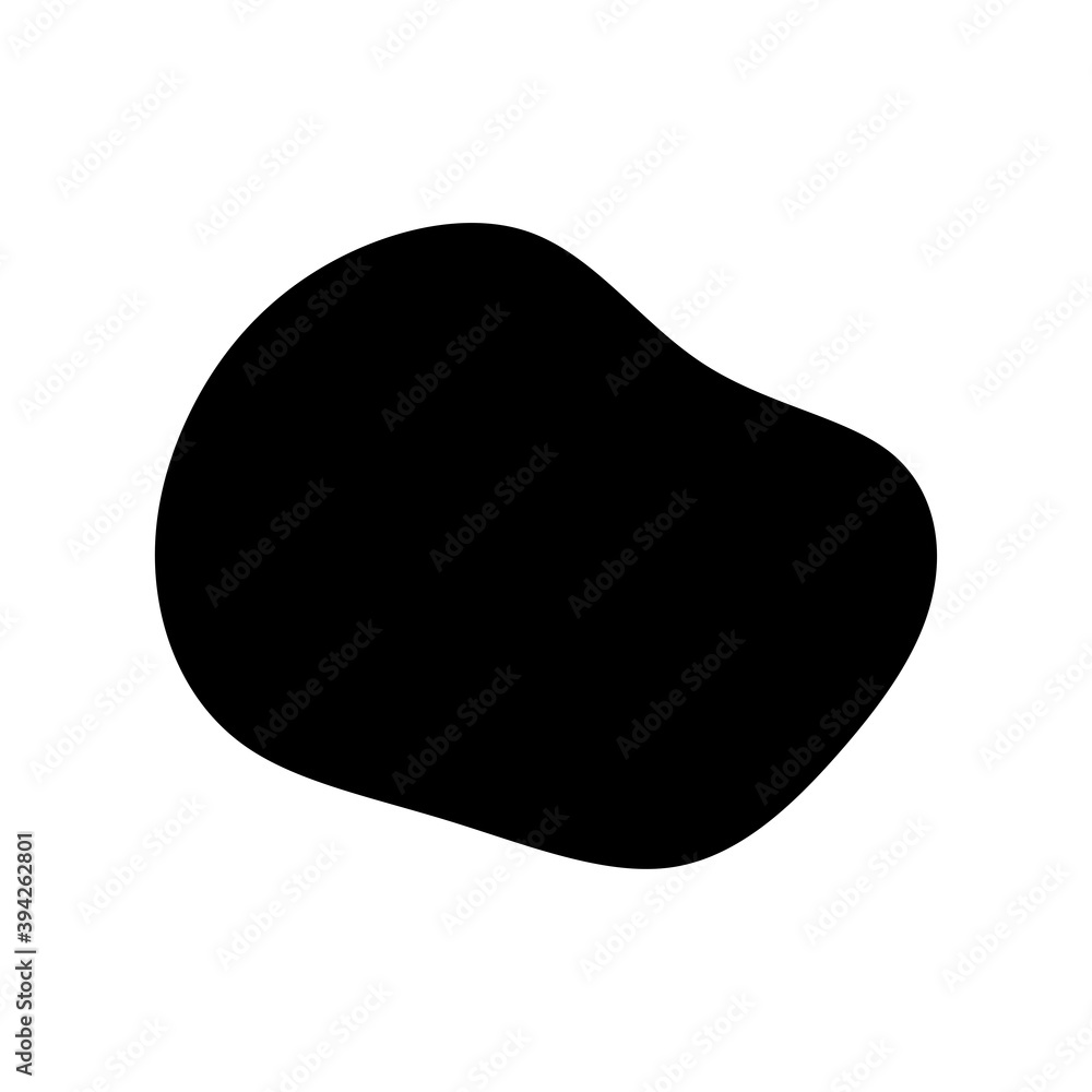Poster random blotch, inkblot. pebble, stone silhouette. organic blob, blot, speck shape. splat, fleck. dro