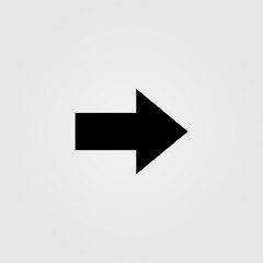 Right arrow icon in line style. Navigation menu button icon.