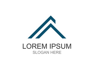 The logo is a blue triangular roof