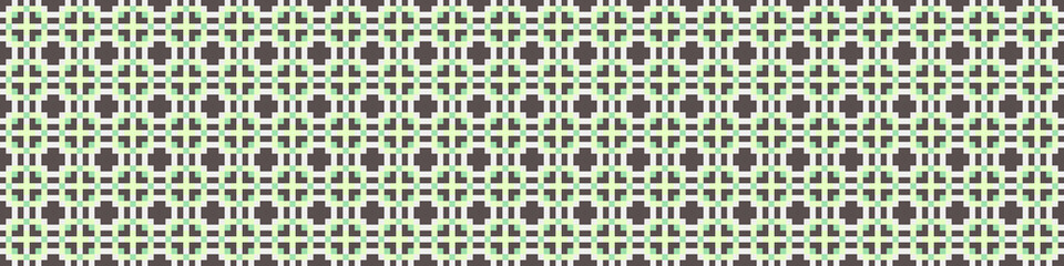 Fototapeta premium Abstract Cross Pattern Dots Logo generative computational art illustration