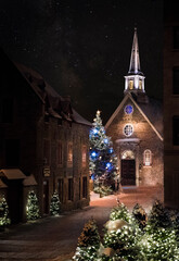 Quebec City at Christmas, winter, cold, holiday, Canada
