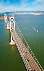 Fototapeta na wymiar Aerial Bay Bridge, California
