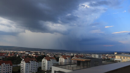 Storm clouds gathering over cluj