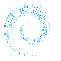 Velours gordijnen Dots, dotted circular spiral. Swirl, twirl of circles. Stippling, pointillist design. Speckles, flecks vector illustration © Pixxsa