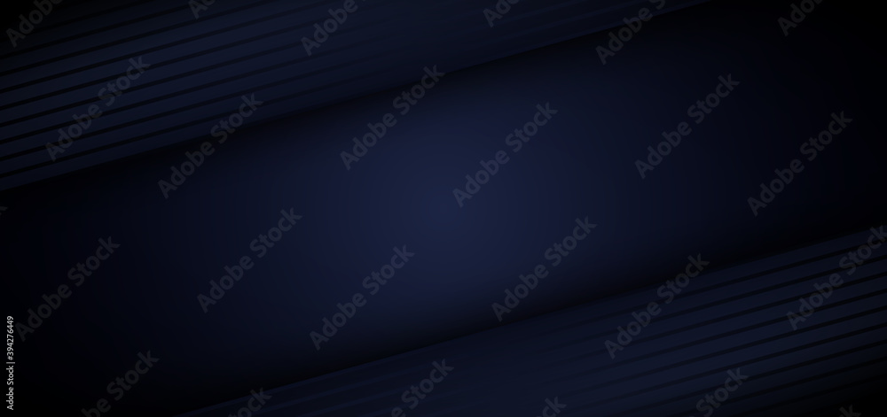 Poster abstract 3d blue template geometric and diagonal line overlap layer on dark background