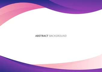 Foto op Aluminium Abstract business template pink and purple gradient wave or curved shape isolated on white background © phochi
