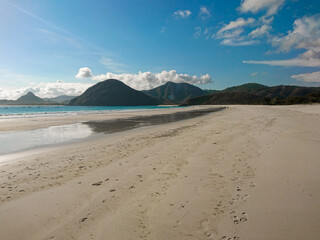 Pantai Selong Belanak, Lombok, West Nusa Tenggara, Indonesia: Image of a wide tropical sand beach...