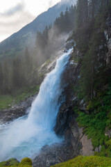 The Krimml Waterfalls in the High Tauern National Park, the highest waterfall in Austria