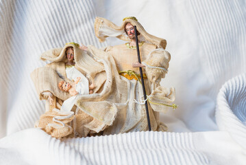 Nativity scene Mary, Joseph and Jesus