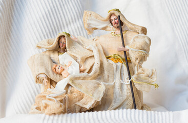 Nativity scene Mary, Joseph and Jesus