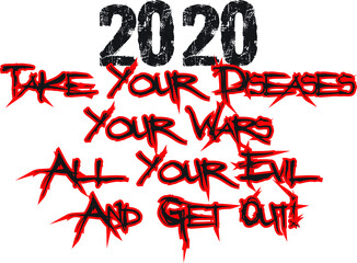 vector print slogan about the new year