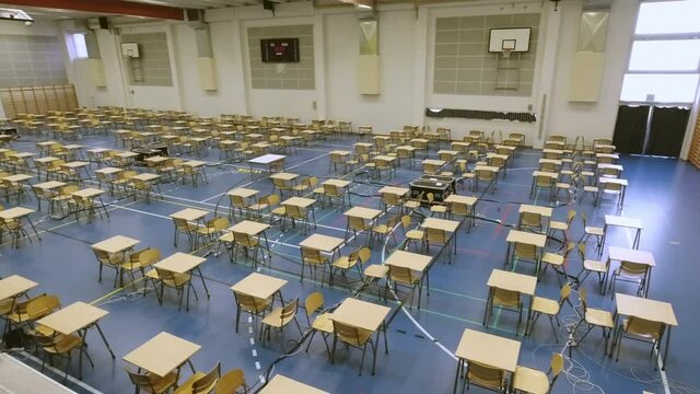 The look of the empty classroom in Helsinki Finland. Helsinki.Finland-October 24.2020