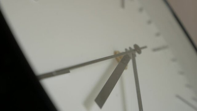 Broken Second Hand Of Wall Clock - Broken Clock Pointer Moving Back And Forth. - close up