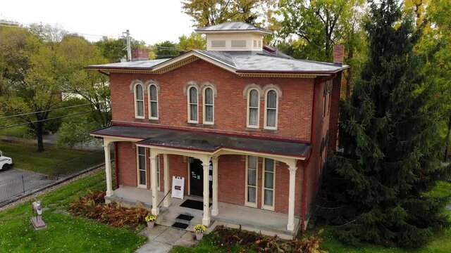 Oberlin Heritage Center in Oberlin Ohio.  Aerial drone footage
