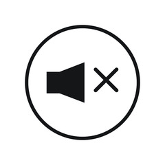 Icon vector graphic of audio mute, good for template