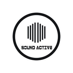 Icon vector graphic of sound active logo, good for template illustration