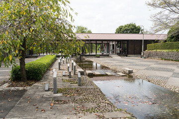 水辺のある公園の風景　茨城県　古河市　総合公園
