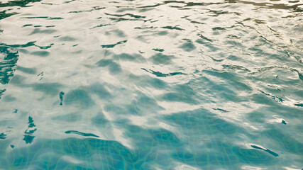 Ripples of swimming pool water