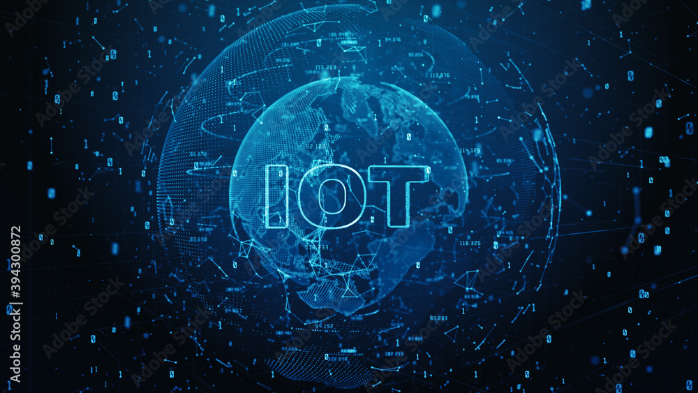Poster global network 5g high speed internet communication, internet of things iot concept, technology netw