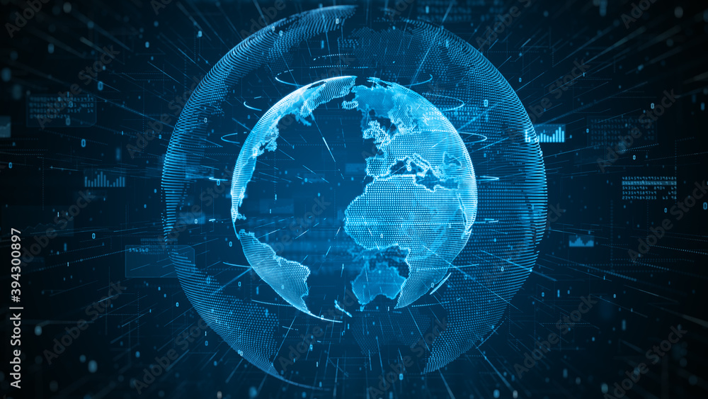 Poster global network 5g high speed internet communication, technology network digital data connection and 