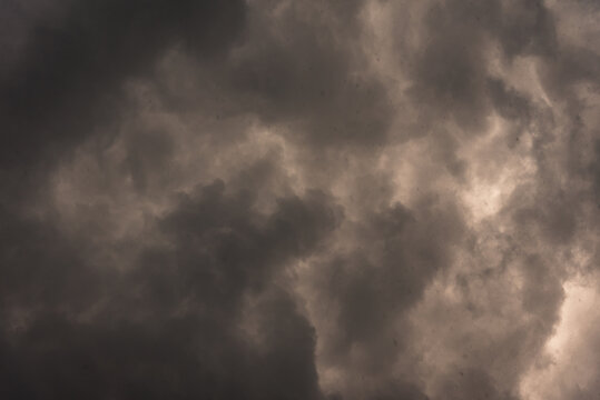 Background of dark clouds before a thunder-storm. They are formed due to intense western disturbance, an extra-tropical storm in Himalayas egion of Himachal pradesh, India.