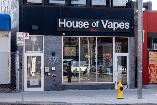 Toronto, Canada - November 20, 2020: A House of Vapes shop is shown in Toronto, Canada. House of Vapes is Toronto's premier vape shop. 