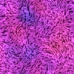 Neon light on black spotty seamless repeat pattern. High quality illustration. Funky nightlife retro revival design. Futuristic dramatic glow lighting. 