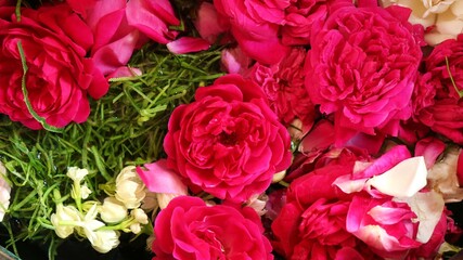 Red roses are used for traditional events