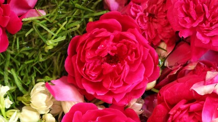 Red roses are used for traditional events