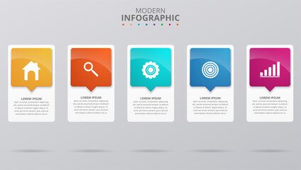 Minimal Business Infographics template. vector illustration