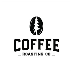 Roasted coffee beans with pine shape