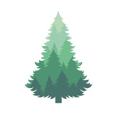 Christmas tree silhouette