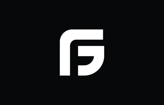 FG GF F G logo design concept with background. Initial based creative minimal monogram icon letter. Modern luxury alphabet vector design