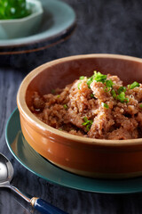 Delicious Chinese food, starch steamed meat