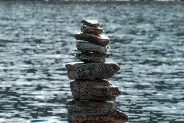 Fototapeta na wymiar rock balance, stone balance