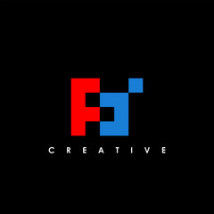 Fototapeta premium FC Letter Initial Logo Design Template Vector Illustration 